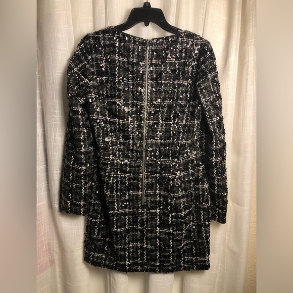 Gianni Bini Black and White Sequin Tweed Dress size 6 NWT - Picture 16 of 16